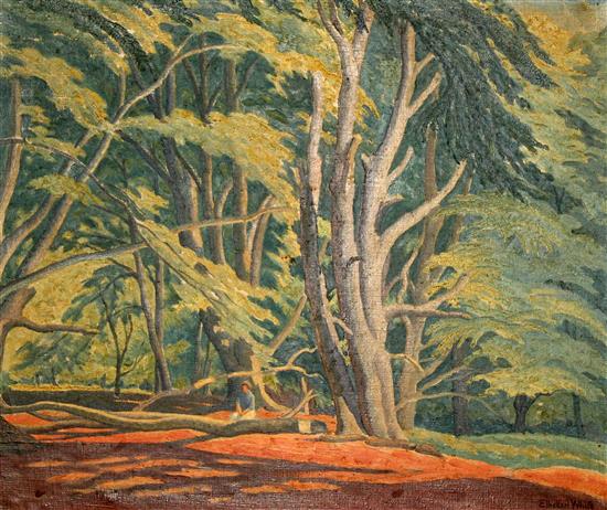 Ethelbert White (1891-1972) Spring Woodland, 18 x 22in.